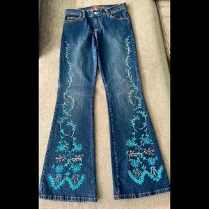 Women’s Size Med. beaded denim jeans by Sans Souci